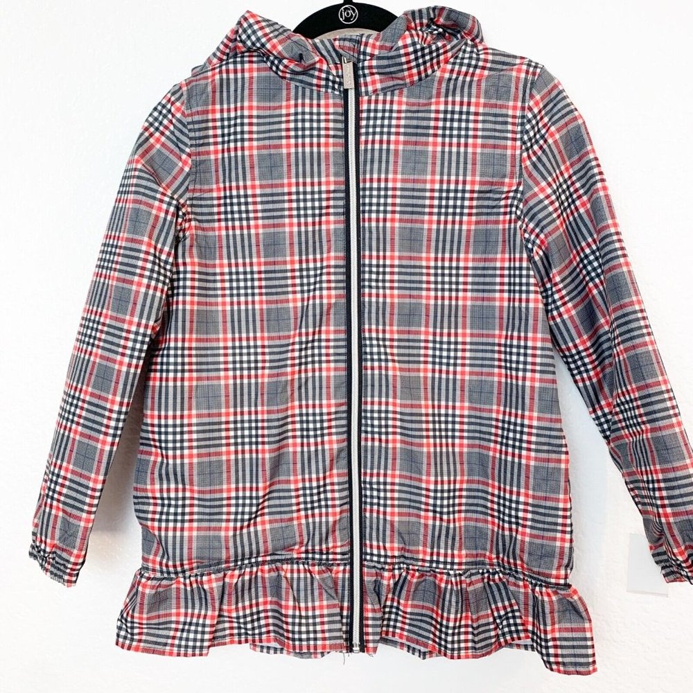 NWT BCBG PLAID HOOD JACKET
